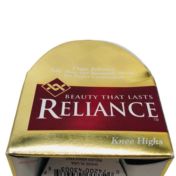 VTG Leggs Reliance Womens Beige Knee High Pantyhose 2 Pair One Size Costume Prop - Picture 2 of 3